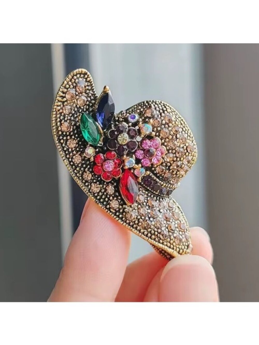 Colorful Rhinestone Brooch - Picture 1 of 4